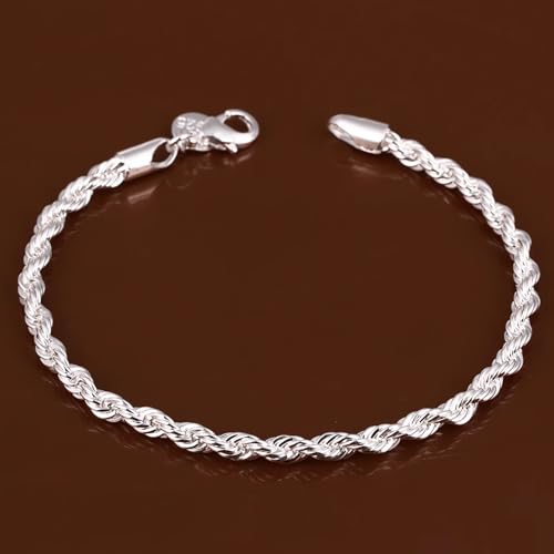 925 Sterling Silver Plated Heart Charm Bracelet for Women - Dainty Chain Love Gift Idea - style: Style11