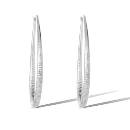 Jessica Simpson Womens Hoop Earrings - Silver-Tone or Gold-Tone Hoop | Earrings for Women - color: Silver Oval Hoops