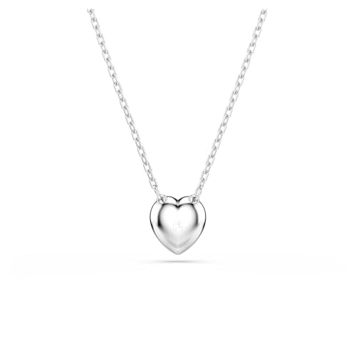 Swarovski Ariana Grande Collection, Clear Crystal & Pearls, Rhodium Finish, Necklaces, Earrings and Bracelets - color: Heart Pendant Necklace