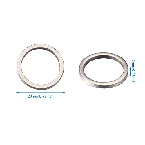 30Pcs Round Link Rings Hollow Circle Frames Stainless Steel Circle Pendant Metal Linking Connectors Ring Hollow Pendant Connectors Charm for Earrings Bracelet Necklace Jewelry Making - color: Antique Silver - Round