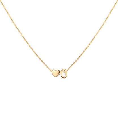 Glimmerst Initial Heart Necklace 18K Gold Plated Stainless Steel Tiny Heart Letter Necklace Personalized Monogram Name Necklace for Women - style: O