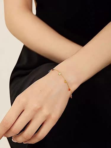 Ankle Bracelet for Women Stainless Steel Chain Beach Anklet Bracelet Adjustable Jewelry - style: B1-stone-G