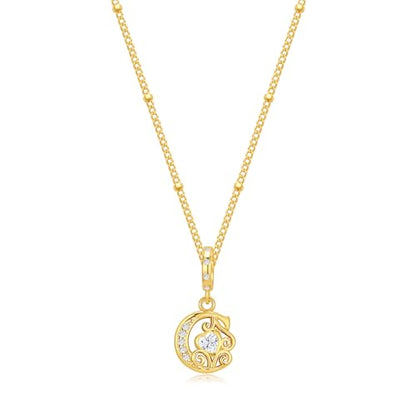 TIZU Initial Necklaces for Women - Dainty 14K Gold Plated Letter Pendant Trendy Personalized Initial A-Z Necklaces Jewelry Gift - color: Gold-C