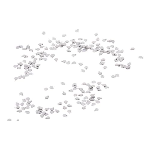 200Pcs Flat Round Stamping Blanks Charms Stainless Steel Charms Blank Stamping Tag Pendants for Bracelet Jewelry Making 7x5mm