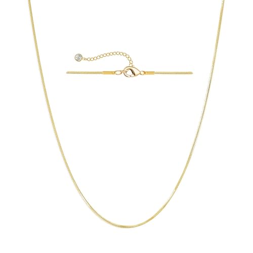 Dainty Sterling Silver Plated Diamond Choker Necklace for Women | Layered Created Diamond Pendent Necklace Set Non Tarnish, Stackable Cuban Chain Choker Jewelry - color: Gold-03