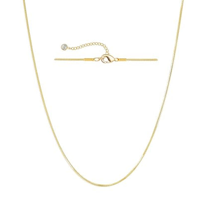 Dainty Sterling Silver Plated Diamond Choker Necklace for Women | Layered Created Diamond Pendent Necklace Set Non Tarnish, Stackable Cuban Chain Choker Jewelry - color: Gold-03