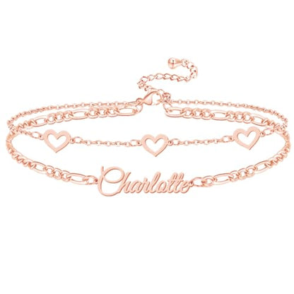 Ankle Bracelet for Women Personalized Name Anklet 18K Gold Plated Custom Dainty Anklet Bracelet Beach Jewelry for Girlfriend - color: Style 09