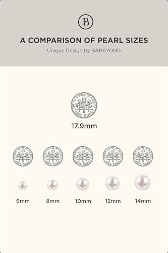 BABEYOND Round Imitation Pearl Necklace Wedding Pearl Necklace for Brides - color: Grey, size: 8mm