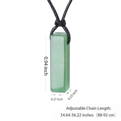 FANASY Natural Gemstone Pendant Necklace for Men Healing Crystal Pendant Adjustable Black Rope Necklace Jewelry Gifts for Women Men - color: Z-Style 3