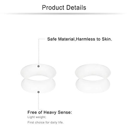 Cisyozi 10G-50mm Thin Silicone Gauges for Ear Flexible Double Flare Gauges Tunnels Expander Stretching Gauge Earlets Plugs Gauges Kit Earlets Retainer Same Sizes 3 Colors - style: 1/2Inch=12mm