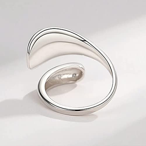 925 Sterling Silver Rings Handmade Rings Adjustable Open Teardrop Rings Waterdrop Ring for Women - color: Color 1