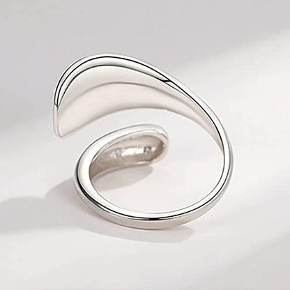925 Sterling Silver Rings Handmade Rings Adjustable Open Teardrop Rings Waterdrop Ring for Women - color: Color 1