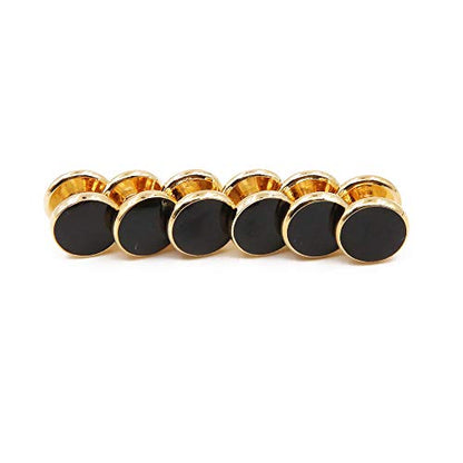 8 Pieces Men Round Cufflinks and Button Studs Set,Cuff Links for Formal Business Wedding Tuxedo Shirt Accessories