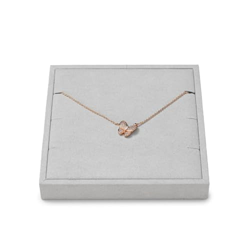 Microfiber Jewelry Pendant Display Tray Jewelry Necklace Organizer | Display Tray Gray - size: 5.5" x 5.52" x 0.78"