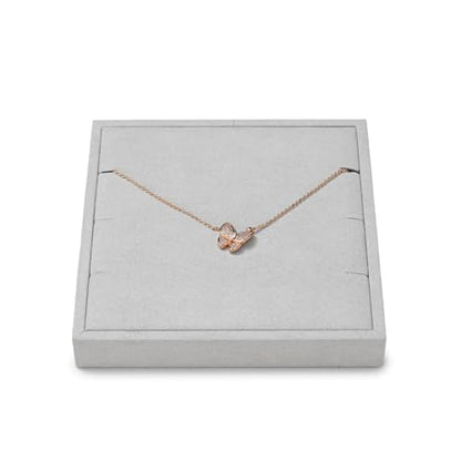 Microfiber Jewelry Pendant Display Tray Jewelry Necklace Organizer | Display Tray Gray - size: 5.5" x 5.52" x 0.78"
