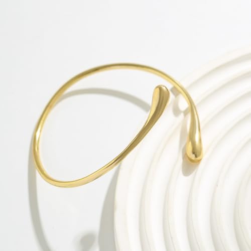 Arm Cuff for Women Layered Armlet Open Adjustable Arm Cuff Gold Silver Upper Arm Cuff Bracelet Minimalist Armband Trendy Jewelry - color: GoldA