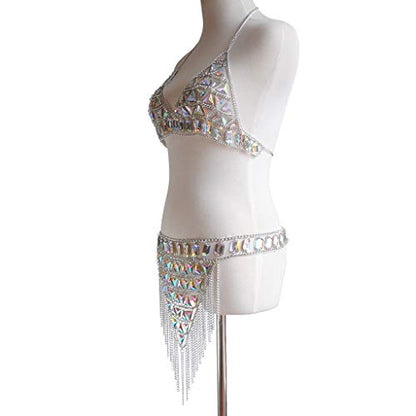 Women's Sexy Suit Body Chain - color: Silvery Color Body Chain Suit-099-2