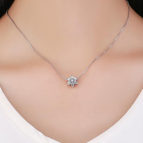 BISAER 925 Sterling Silver Charms for Bracelets Cat Dog Sloth Animal Beads Butterfly Fairy Heart Dangle Pendant Charms - color: Snowflake