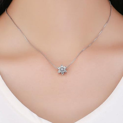 BISAER 925 Sterling Silver Charms for Bracelets Cat Dog Sloth Animal Beads Butterfly Fairy Heart Dangle Pendant Charms - color: Snowflake