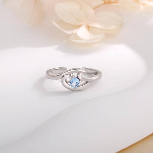 925 Sterling Silver Toe Ring Adjustable Butterfly Filigree Boho Ocean Wave Summer Jewelry for Women - style: Ocean Wave