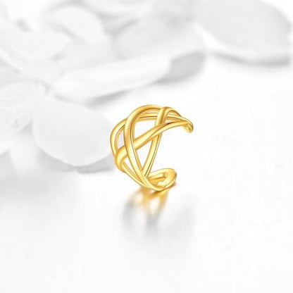 KECHO 14K Gold Ear Cuff Earrings Hypoallergenic Non Piercing Cartilage Earring Jewelry Gifts for Women - style: Celtic Knot