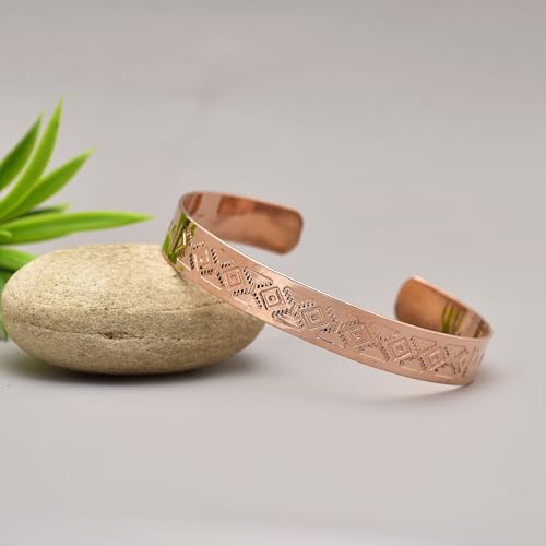 Pure Copper Cuff Bracelet Collection | Byzantine, Textured & Geometric Designs | Traditionally Worn Wellness Jewelry for Balance & Mindful Living | Unisex Open Bangle