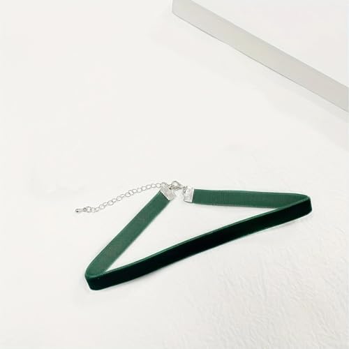St. Patrick's Day Choker Necklace for Women Irish Green Velet Necklace St. Patrick's Ribbon Green Collar Necklaces Saint Patricks Day Jewelry Gifts Accessories - color: fine