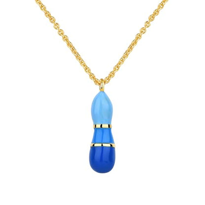 Kainier Bubble Letter Initial Necklace for Women, Colorful Balloon Alphabet Name Pendant Dainty Cute 14K Gold Plated Necklaces Jewelry Gifts… - color: Colourful, style: I