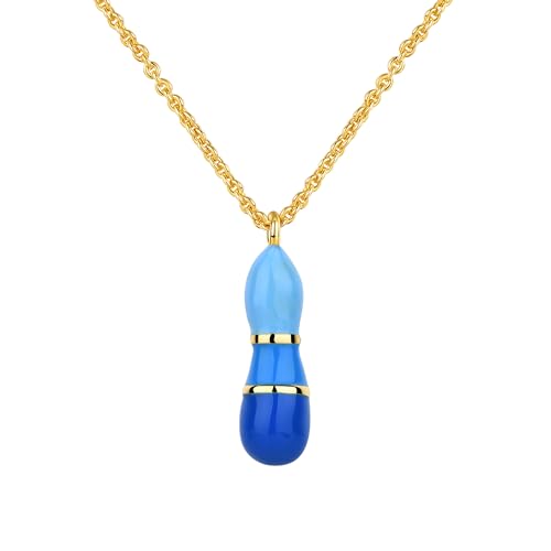 Kainier Bubble Letter Initial Necklace for Women, Colorful Balloon Alphabet Name Pendant Dainty Cute 14K Gold Plated Necklaces Jewelry Gifts… - color: Colourful, style: I
