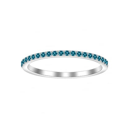 Birthstone Rings For Women, Silver Stackable Cubic Zirconia Stainless Steel Birth Stone Ring To My Daughter/Mom Birthday Unique Gifts Jewelry - color: 12-Silver-December