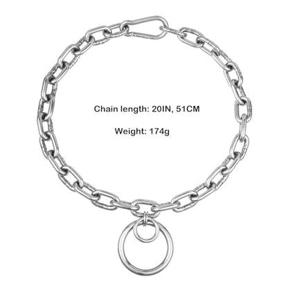 Statement Thick O Ring Chain Choker Stainless Steel Heavy Chunky Chain collar Silver Punk Goth Grunge Alternative Industrial For Women Jewelry - size: 20, style: 4MM-1