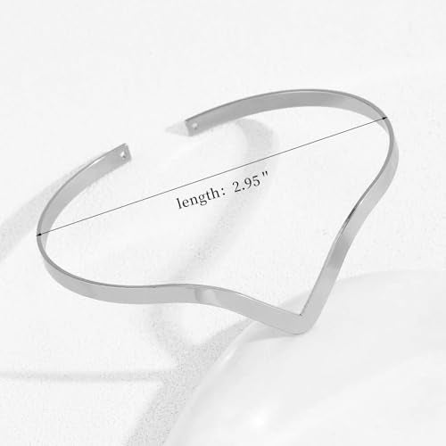 Harry and Henry Arm Cuff Gold Upper Arm Jewelry for Women Adjustable Open Cuff Bangle Bracelets Armband Jewelry Summer Outfits for Women 2026 - color: B:Silver Arm Cuff