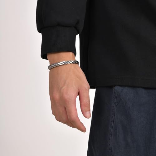 925 Sterling Silver Bracelet Plated Cuff Bangle Bracelet Fashionable Multi-layer Cross Wire Bangle Bracelet Open Adjustable Wide Cuff Bracelet for Teen Girls Fashion Jewelry - color: W-silver23