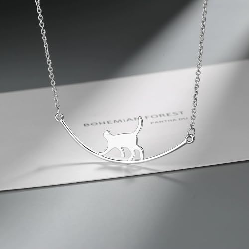 Dainty Gold Anklets for Women Stainless Steel Simple Ankle Bracelets Summer Beach Foot Chain Jewelry Gift - color: Cat Silver