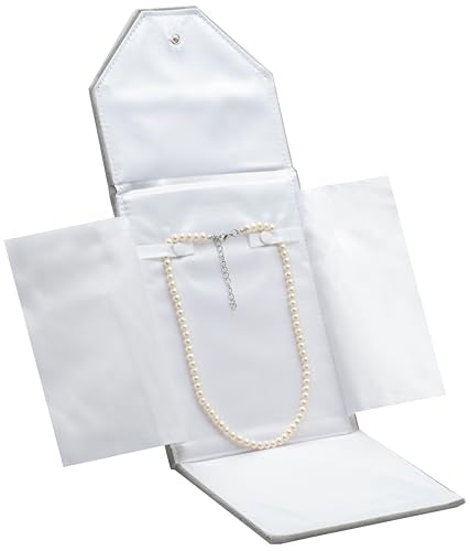 Velvet Necklace Jewelry Travel Folder Storage Display Case (Grey) - color: Grey