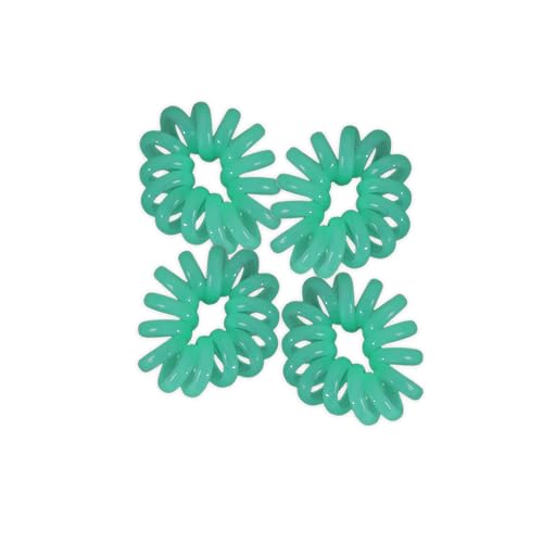 Jumbo Coil Pony Holder Hair Ties - Set of 4 (Mint) - color: Mint