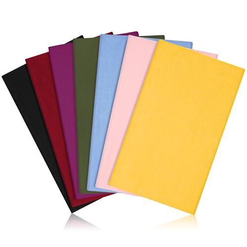 DiyJibb Headbands for Women, 7PCS Wide Cloth Hair Bands for Workout, Yoga, Skincare & Daily Wear, Soft & Stretchy - color: Black, red, blue, olive green, yellow, light pink