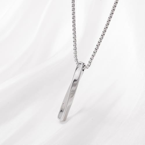 FANASY Natural Gemstone Pendant Necklace for Men Healing Crystal Pendant Adjustable Black Rope Necklace Jewelry Gifts for Women Men - color: Steel
