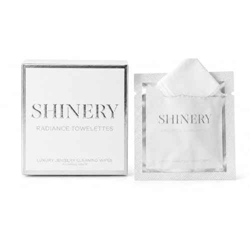 Shinery Radiance Towelettes Jewelry Cleaning Wipes on the Go Travel Cleaner for Rings Diamonds and Jewelry No Rinse Individually Wrapped Safe for Gold Silver and Gemstones