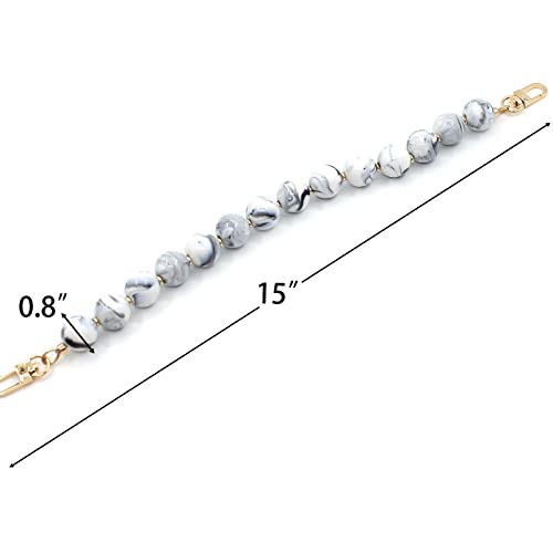 AUMEY Handbag Chain Straps Acrylic Purse Chain Strap Fashionable Replacement Purse Clutches Handles for Purse Handbags DIY Crafts, 15 inch of Each (YZL01-DLD) - color: Yzl01-dld