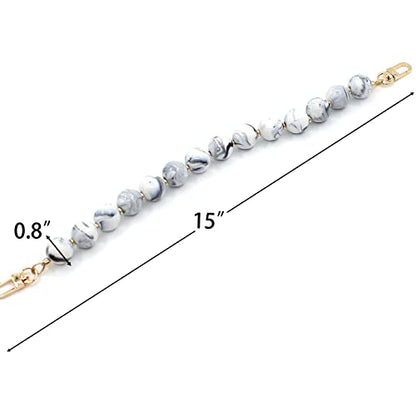 AUMEY Handbag Chain Straps Acrylic Purse Chain Strap Fashionable Replacement Purse Clutches Handles for Purse Handbags DIY Crafts, 15 inch of Each (YZL01-DLD) - color: Yzl01-dld