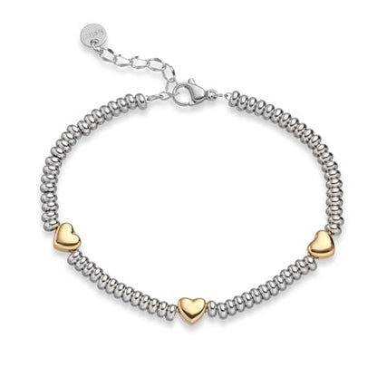 316L Stainless Steel Heart Star Charm Bracelets For Women Romantic Gift Daily Wear Casual Jewelry - color: gold heart