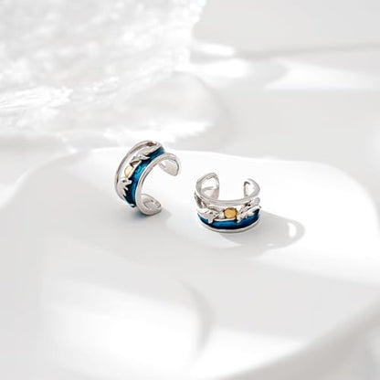 CHIC & ARTSY 925 Sterling Silver Ear Cuff Earrings Hypoallergenic Whales, Turtle No Piercing Ear Cuffs Earrings Adjustable Clip-on Earrings for Women - style: # Earcuff 5