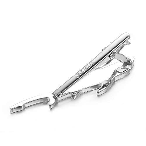 Yoursfs Novelty Marine Animals Tie Clip for Men Shark Whale Unique Cool Personalized Business Tie Bar Pin Jewelry for Valentine's Day Gifts - style: White Shark