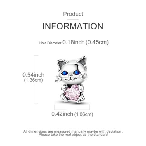 LNQOBU 925 Sterling Silver Charms for Bracelets Dangle Pendant fit Pandora Bracelets or Necklaces Jewelry Woman Gift Beads Charm (With one Spacer Beads) - style: Charm 608