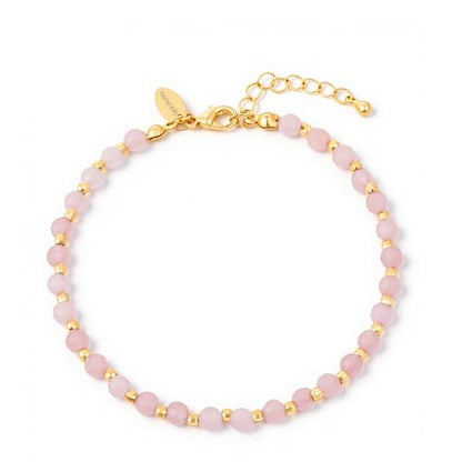 Inspirational Gifts Healing Natural Stone Bracelets for Women Anxiety Stress Relief Bracelet Handmade Jewelry for Friends Sister, Christmas Stocking Stuffers Thanksgiving Basket - color: Pink-Approachability