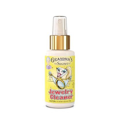 Grandma's Secret Gold and Silver Jewelry Cleaner Solution - Ammonia Free Gold Jewelry Cleaner Liquid for Silver, Diamonds, and Gemstones - Safe & Effective for Daily Use, 3 oz - size: 3 Fl Oz (Pack of 1)