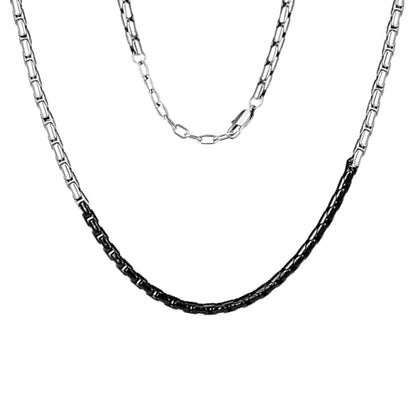 Stainless Steel Chain Necklaces,Rolo Chain Necklace for Men Women,Unique Fashion and Charm Jewelry, Silver Tone Chain,Stainless Steel Adjustable Link, Gifts for Friends/Husband/Dad - style: 1259
