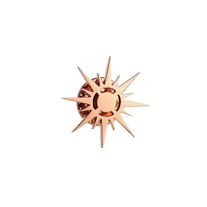 Stainless Steel Solar Apollo Sun Brooch for Mens Lapel Pins - color: rose gold