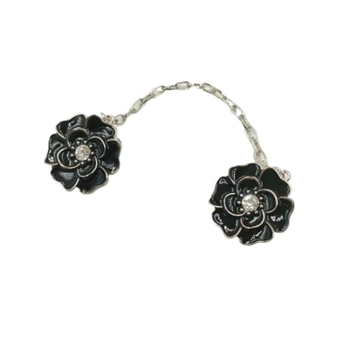 30pcs Women Vintage Flower Chain Cardigan Clip Waist Lady Retro Hand Forged Buckles Cloak Brooch Pin Jewelry - color: Color5